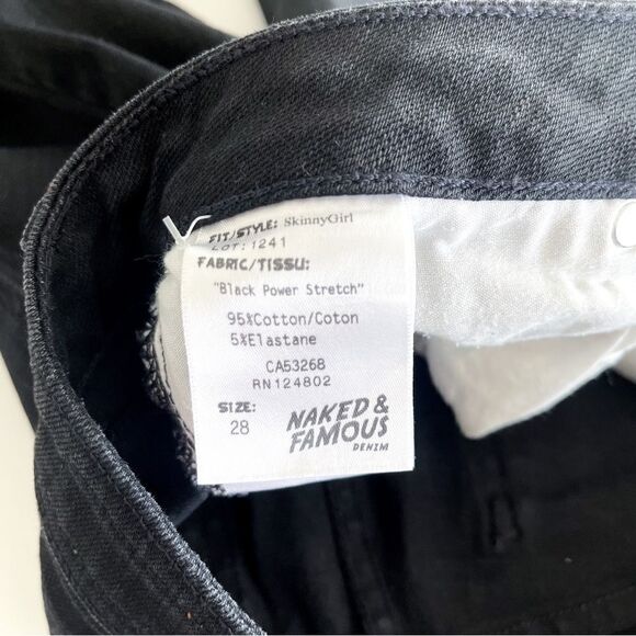 Naked & Famous Thinks Aritizia Is Sexy Denim Jeans SkinnyGirl Black Women's 28 - Picture 3 of 9